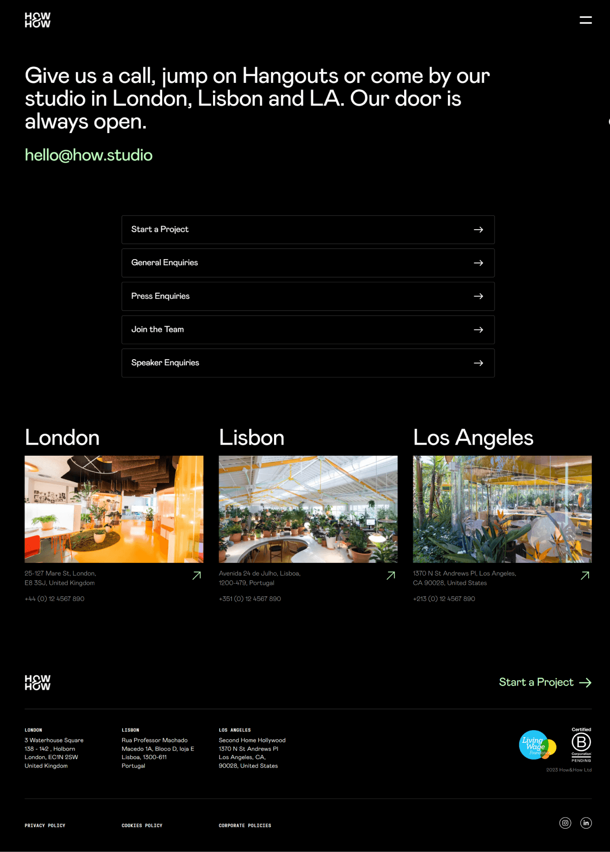 How&How Website Preview